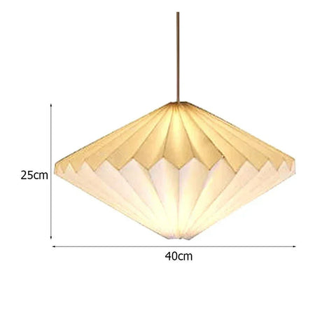 Origami Paper Lantern Pendant Light – Nordic Foldable Shade - Hans Lumiere