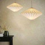 Origami Paper Lantern Pendant Light – Nordic Foldable Shade - Hans Lumiere