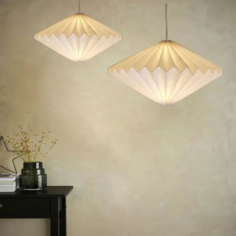 Origami Paper Lantern Pendant Light – Nordic Foldable Shade - Hans Lumiere