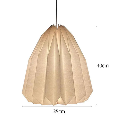 Origami Paper Lantern Pendant Light – Nordic Foldable Shade - Hans Lumiere