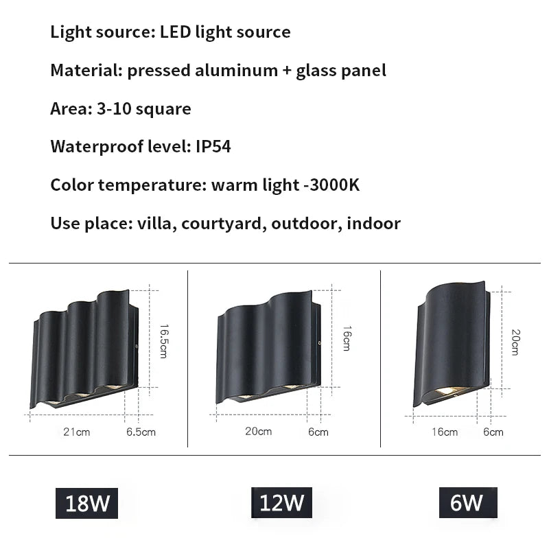 Outdoor LED Wall Lighting Waterproof Wall Washer Lamp - Hans Lumiere