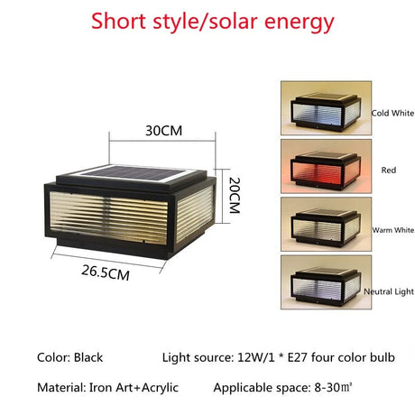 Outdoor LED Waterproof Courtyard Solar Light - Hans Lumiere