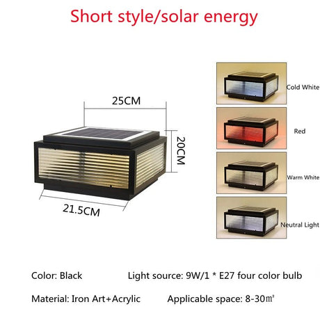 Outdoor LED Waterproof Courtyard Solar Light - Hans Lumiere