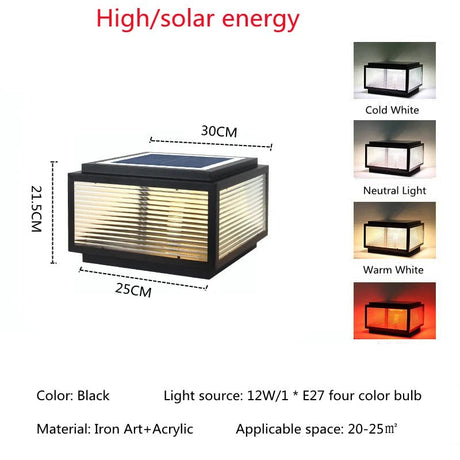 Outdoor LED Waterproof Courtyard Solar Light - Hans Lumiere