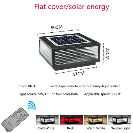 Outdoor LED Waterproof Courtyard Solar Light - Hans Lumiere