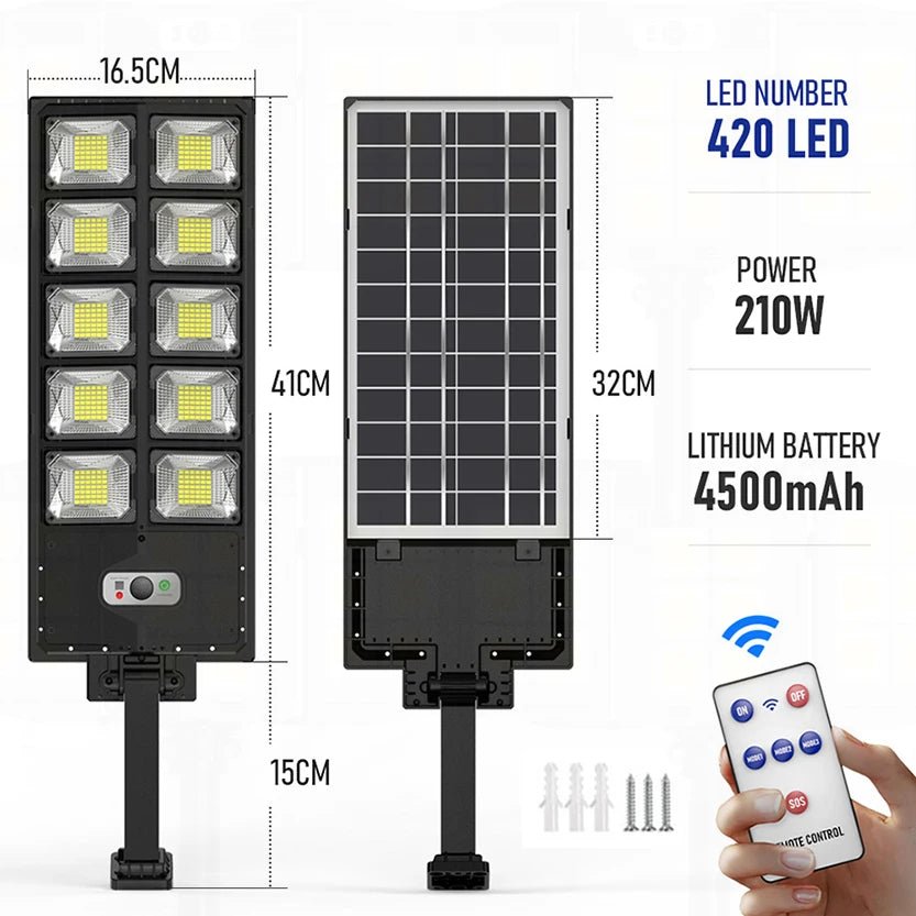 Outdoor Powerful Super Bright Street Lamp With Motion Sensor - Hans Lumiere