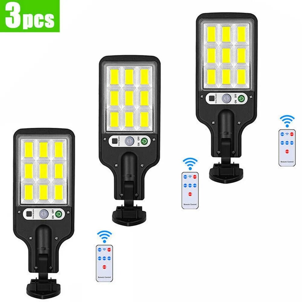 Outdoor Security LED Solar Lights with Remote Control Motion Sensor - Hans Lumiere