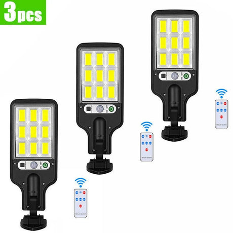 Outdoor Security LED Solar Lights with Remote Control Motion Sensor - Hans Lumiere
