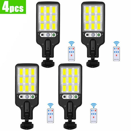 Outdoor Security LED Solar Lights with Remote Control Motion Sensor - Hans Lumiere