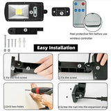 Outdoor Security LED Solar Lights with Remote Control Motion Sensor - Hans Lumiere