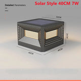 Outdoor Solar Courtyard Pillar Lamp - Hans Lumiere