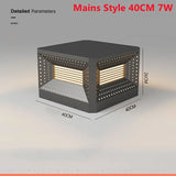 Outdoor Solar Courtyard Pillar Lamp - Hans Lumiere