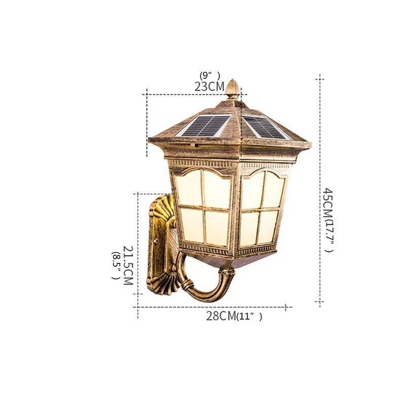 Outdoor Solar LED Wall Sconces Light - Hans Lumiere