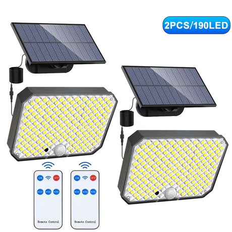 Outdoor Super Bright 318/200 LED Solar Light With Motion Sensor - Hans Lumiere