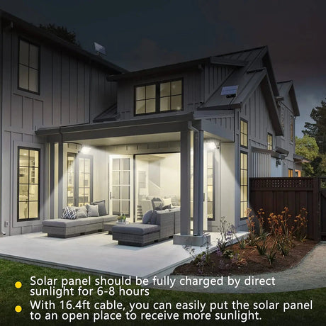 Outdoor Super Bright 318/200 LED Solar Light With Motion Sensor - Hans Lumiere