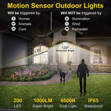 Outdoor Super Bright 318/200 LED Solar Light With Motion Sensor - Hans Lumiere