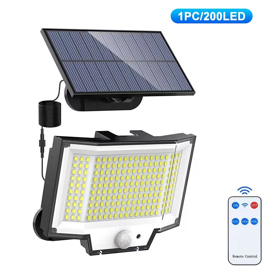Outdoor Super Bright 318/200 LED Solar Light With Motion Sensor - Hans Lumiere