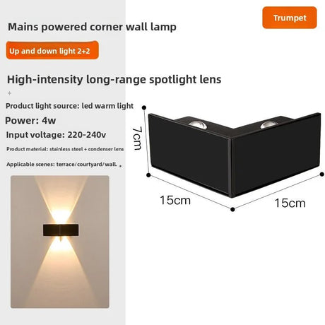 Outdoor Wall Washer Light – Stainless Steel LED for Gates & Pillars - Hans Lumiere