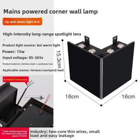 Outdoor Wall Washer Light – Stainless Steel LED for Gates & Pillars - Hans Lumiere