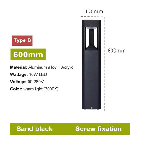 Outdoor Waterproof Bollard LED Lawn Lamp - Hans Lumiere