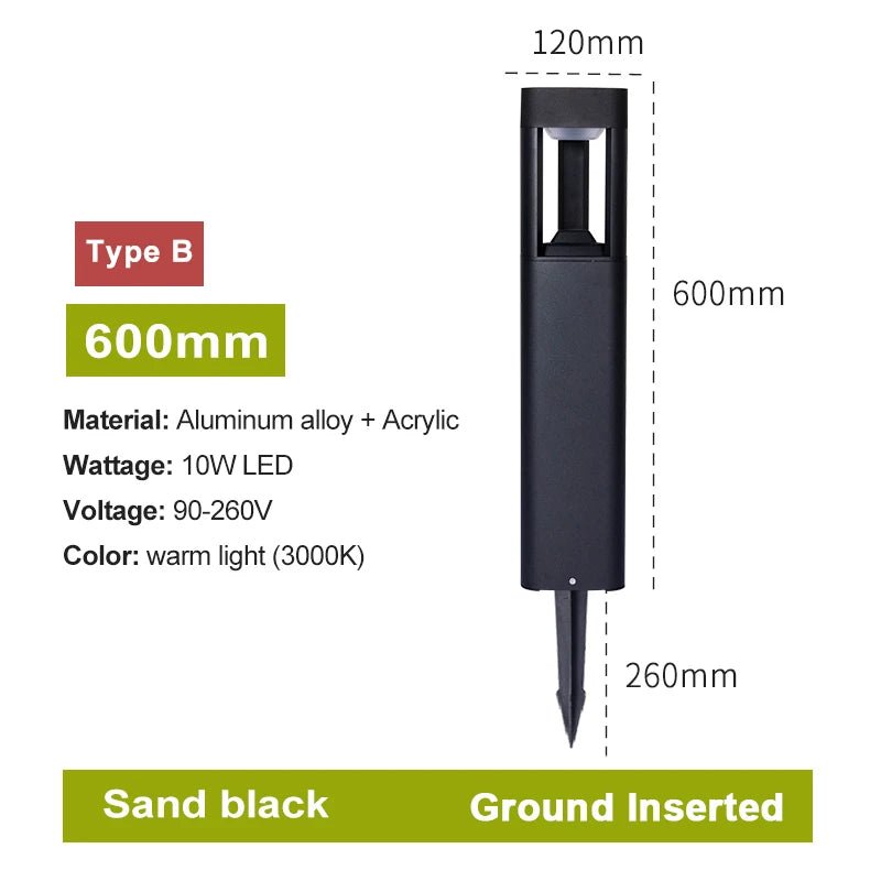 Outdoor Waterproof Bollard LED Lawn Lamp - Hans Lumiere