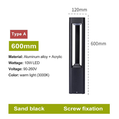 Outdoor Waterproof Bollard LED Lawn Lamp - Hans Lumiere