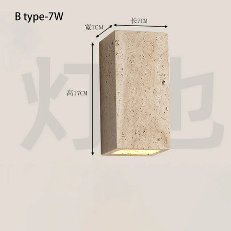Outdoor Waterproof Stone Square LED Wall Lamp - Hans Lumiere