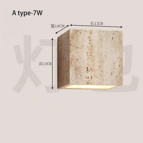 Outdoor Waterproof Stone Square LED Wall Lamp - Hans Lumiere
