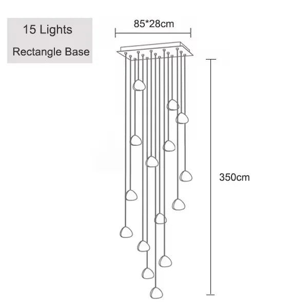 Peach Shape Multi Head Crystal LED Ceiling Chandeliers - Hans Lumiere
