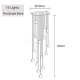 Peach Shape Multi Head Crystal LED Ceiling Chandeliers - Hans Lumiere