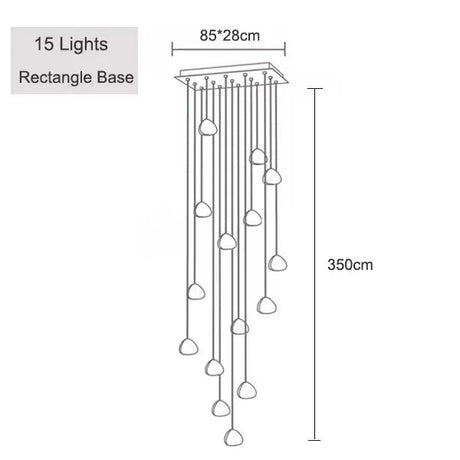 Peach Shape Multi Head Crystal LED Ceiling Chandeliers - Hans Lumiere