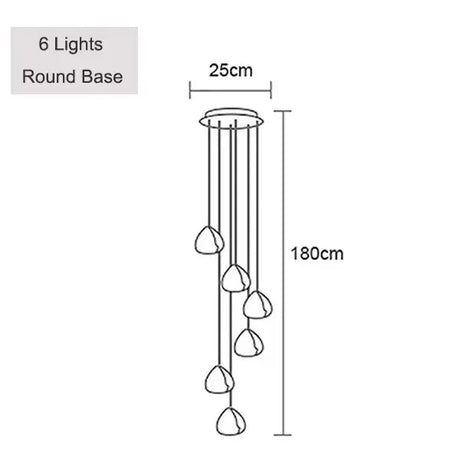 Peach Shape Multi Head Crystal LED Ceiling Chandeliers - Hans Lumiere