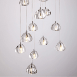 Peach Shape Multi Head Crystal LED Ceiling Chandeliers - Hans Lumiere