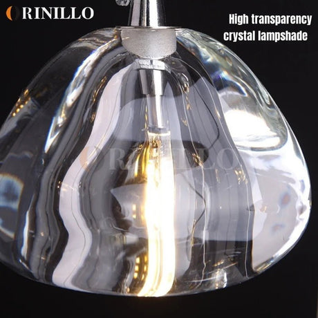 Peach Shape Multi Head Crystal LED Ceiling Chandeliers - Hans Lumiere