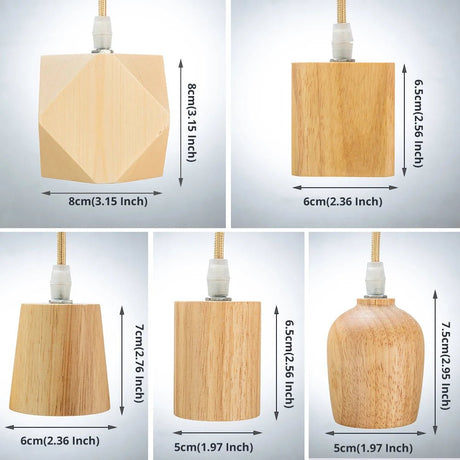 Personality Loft Lights 1PCS Wooden Pendant Light - Hans Lumiere