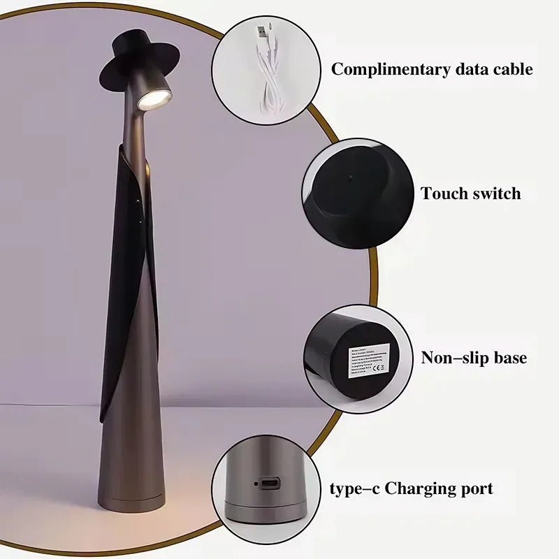 Portable Touch-Control LED Desk Lamp – Rechargeable Ambient Night Light - Hans Lumiere