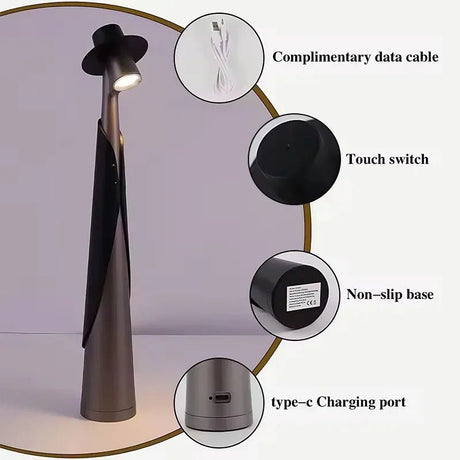 Portable Touch-Control LED Desk Lamp – Rechargeable Ambient Night Light - Hans Lumiere