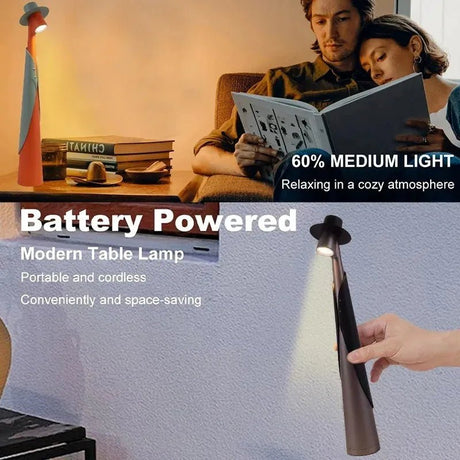 Portable Touch-Control LED Desk Lamp – Rechargeable Ambient Night Light - Hans Lumiere