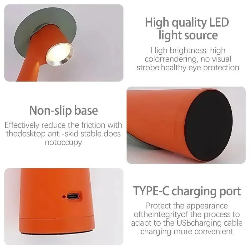 Portable Touch-Control LED Desk Lamp – Rechargeable Ambient Night Light - Hans Lumiere