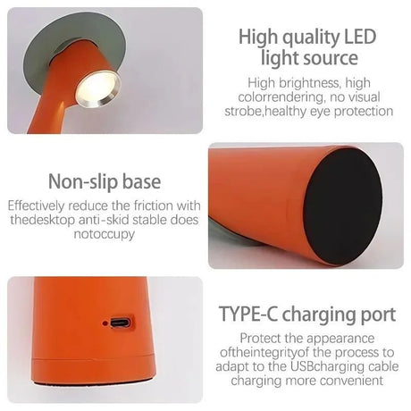 Portable Touch-Control LED Desk Lamp – Rechargeable Ambient Night Light - Hans Lumiere