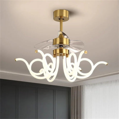 Postmodern Ceiling Fan LED Light With Remote Control - Hans Lumiere