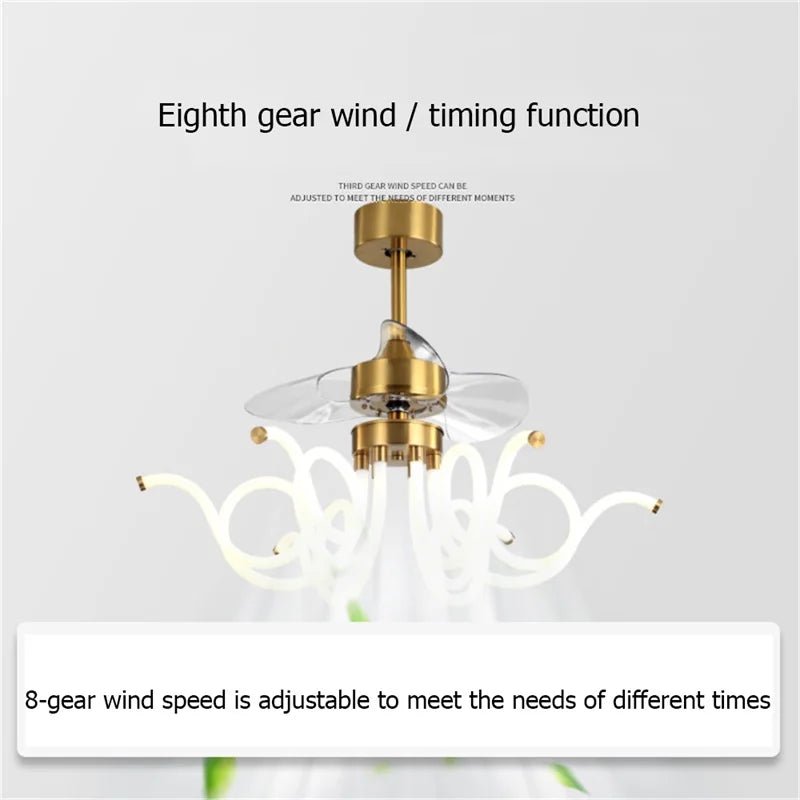 Postmodern Ceiling Fan LED Light With Remote Control - Hans Lumiere