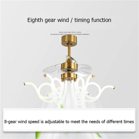 Postmodern Ceiling Fan LED Light With Remote Control - Hans Lumiere