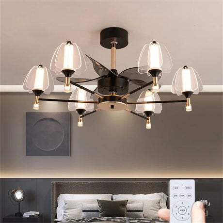 Postmodern Ceiling Fan with Lights And Remote Control - Hans Lumiere