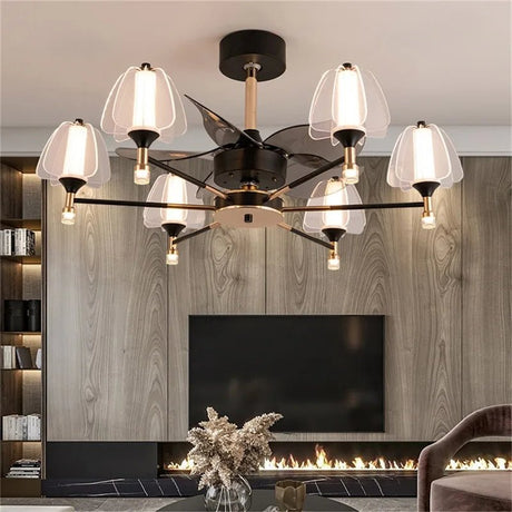 Postmodern Ceiling Fan with Lights And Remote Control - Hans Lumiere