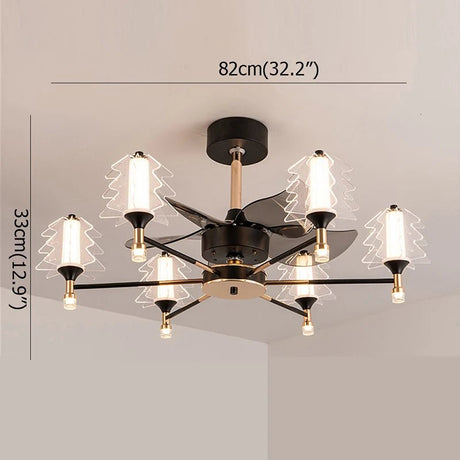 Postmodern Ceiling Fan with Lights And Remote Control - Hans Lumiere