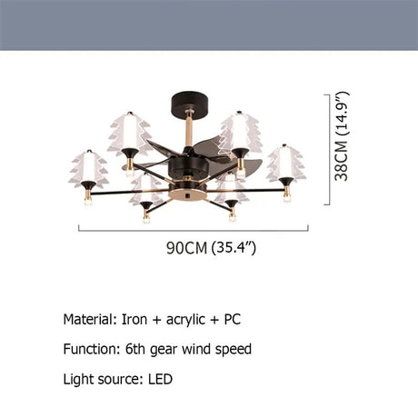 Postmodern Ceiling Fan with Lights And Remote Control - Hans Lumiere