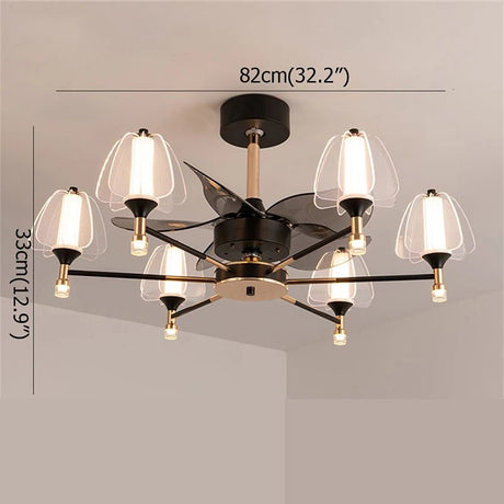 Postmodern Ceiling Fan with Lights And Remote Control - Hans Lumiere