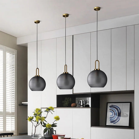 Postmodern Glass Ball Pendant Light – Single Hanging Lamp for Bar & Bedside - Hans Lumiere