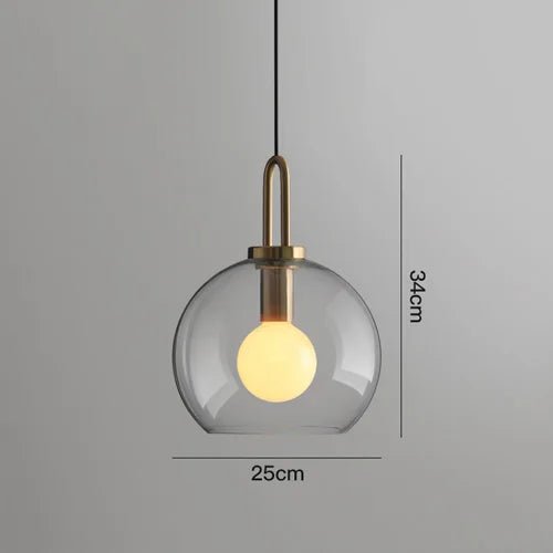 Postmodern Glass Ball Pendant Light – Single Hanging Lamp for Bar & Bedside - Hans Lumiere
